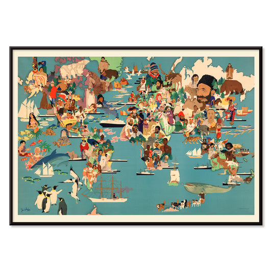 , with black aluminium frame on white background