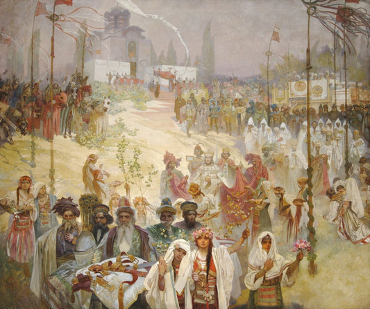 The Slav Epic: Coronation of Serbian Tsar Stefan Dušan as East Roman Emperor.