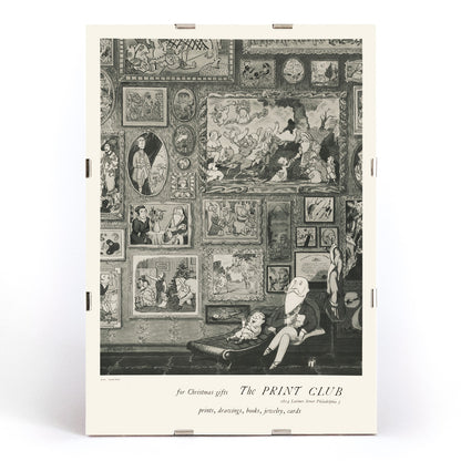 , framed and displayed in modern living room decor