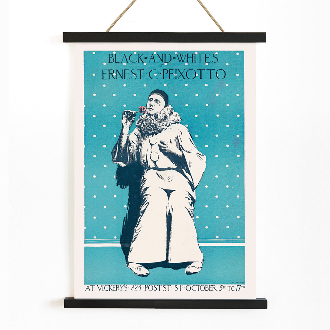 , with wooden magnetic frame on white background