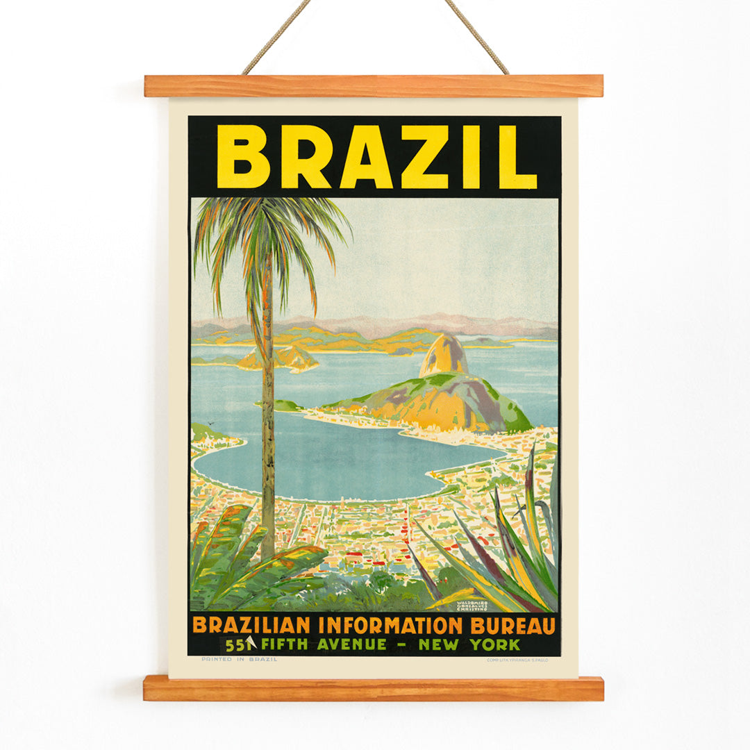 , with wooden magnetic frame on white background