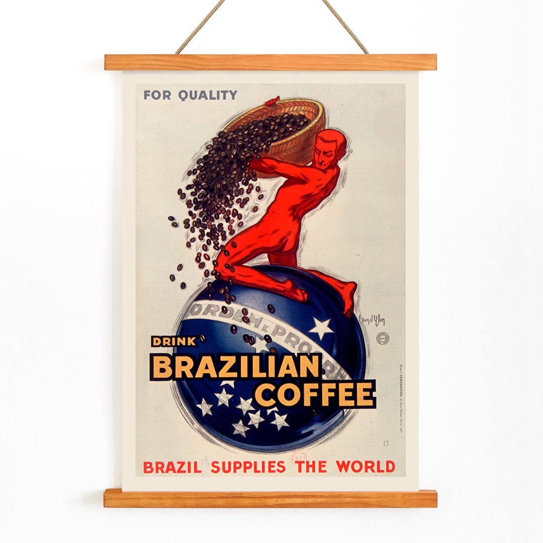 , with wooden magnetic frame on white background