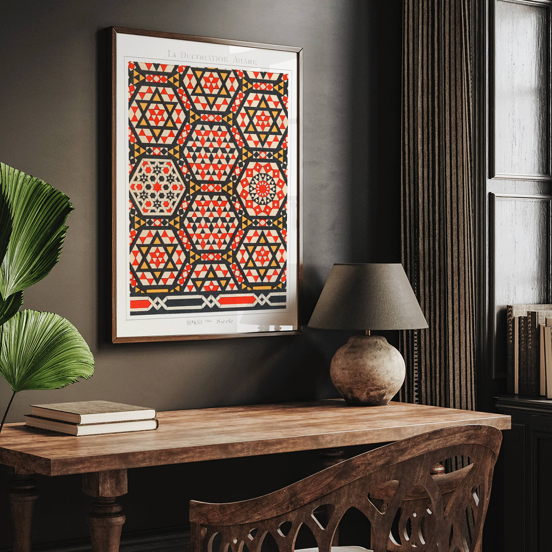 , framed and displayed in home decor