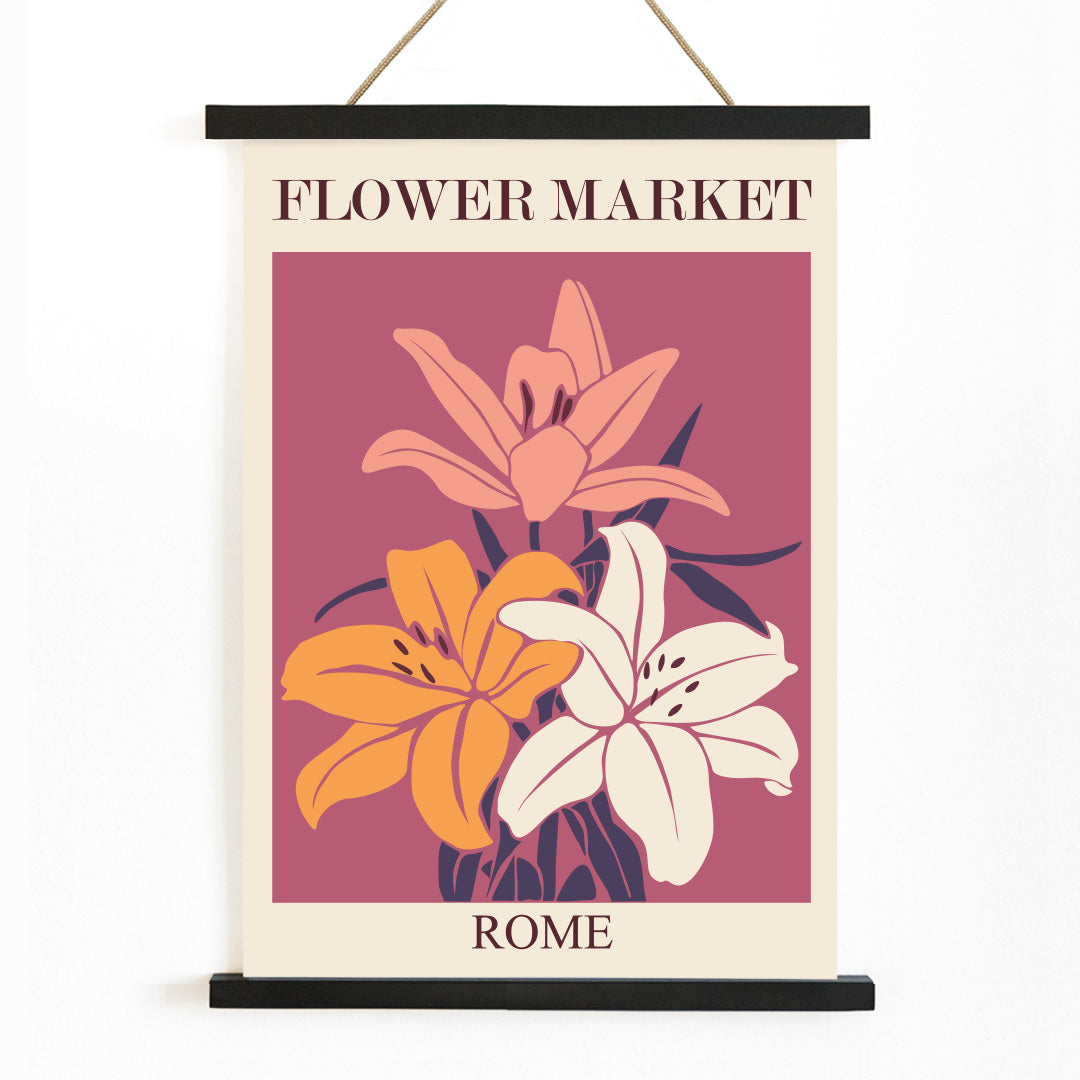 , with wooden magnetic frame on white background