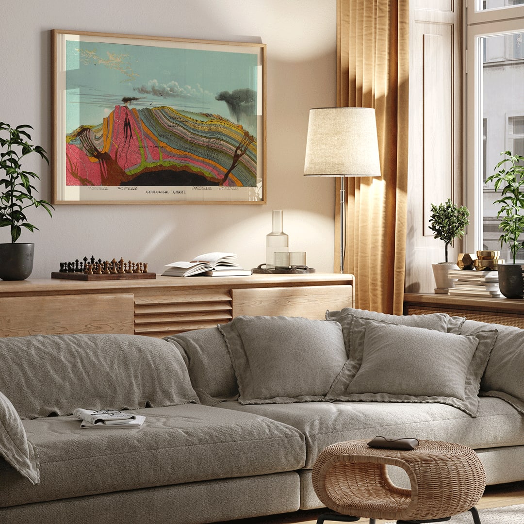 , framed and displayed in home decor