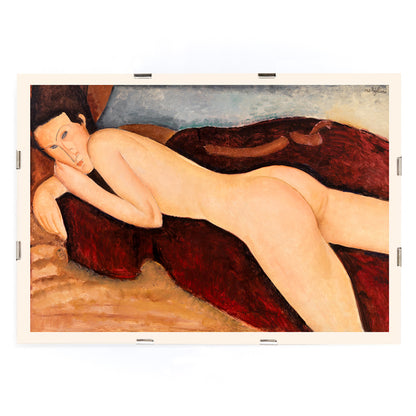 , framed and displayed in modern living room decor