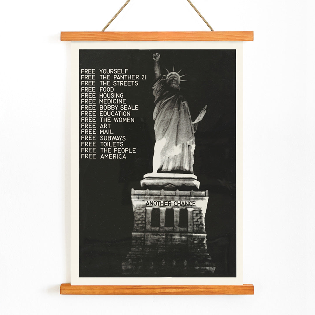 , with wooden magnetic frame on white background