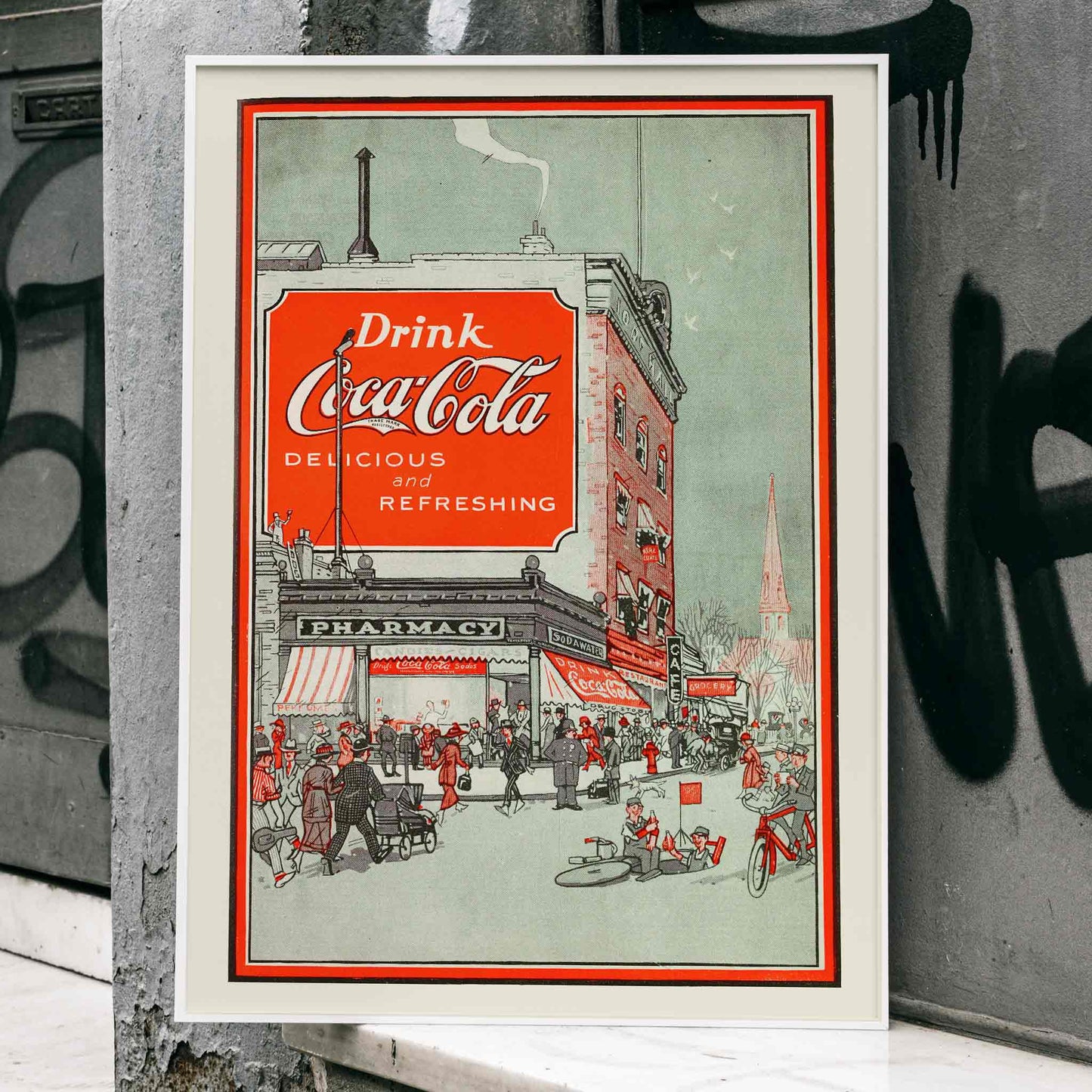 , framed and displayed in home decor