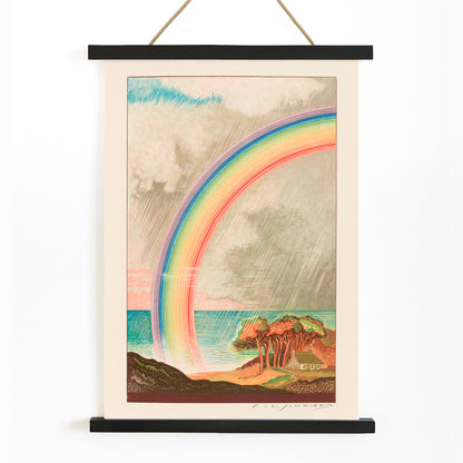 , with wooden magnetic frame on white background