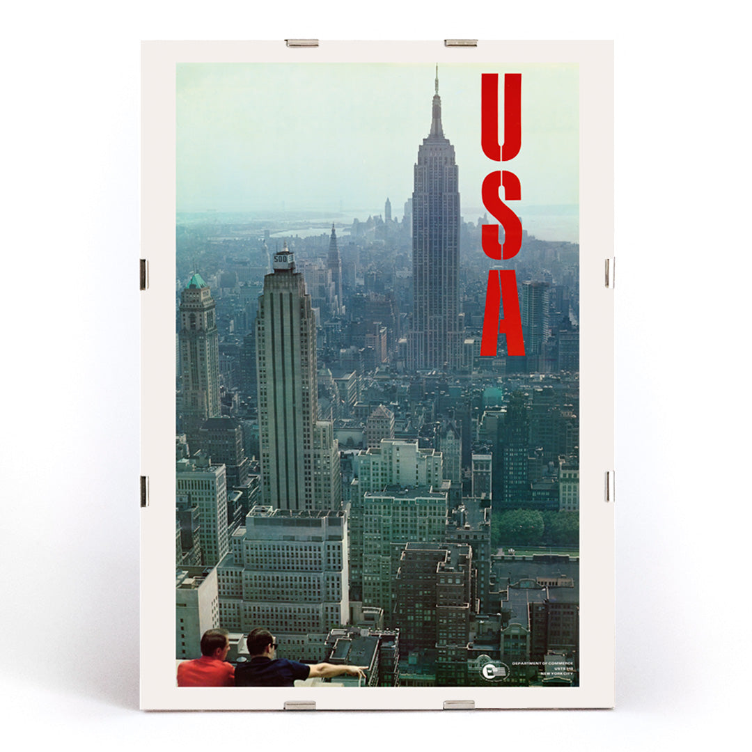 , framed and displayed in modern living room decor